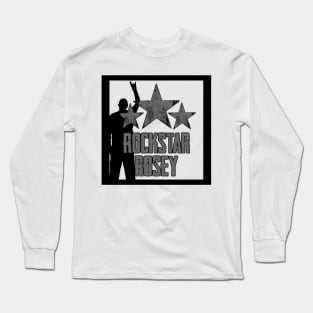 Rockstar Rosey - Three Stars Logo with Border Long Sleeve T-Shirt